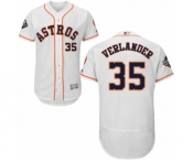 Men's Houston Astros #35 Justin Verlander White Home Flex Base Authentic Collection 2019 World Series Bound Baseball Jersey