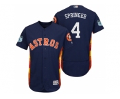 Men's Houston Astros #4 George Springer 2017 Spring Training Flex Base Authentic Collection Stitched Baseball Jersey