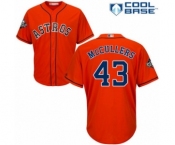 Men's Houston Astros #43 Lance McCullers Replica Orange Alternate Cool Base 2019 World Series Bound Baseball Jersey