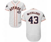 Men's Houston Astros #43 Lance McCullers White Home Flex Base Authentic Collection 2019 World Series Bound Baseball Jersey