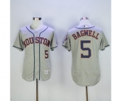 Men's Houston Astros #5 Jeff Bagwell Majestic Grey Flexbase Authentic Collection Player Jersey