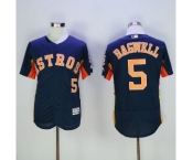 Men's Houston Astros #5 Jeff Bagwell Majestic Navy Blue Flexbase Authentic Collection Player Jersey