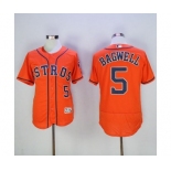 Men's Houston Astros #5 Jeff Bagwell Majestic Orange Flexbase Authentic Collection Player Jersey