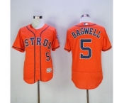 Men's Houston Astros #5 Jeff Bagwell Majestic Orange Flexbase Authentic Collection Player Jersey