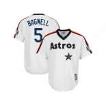 Men's Houston Astros #5 Jeff Bagwell Majestic White Fashion 2017 Hall of Fame Cooperstown Collection Patch Cool Base Jersey