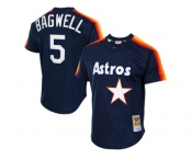 Men's Houston Astros #5 Jeff Bagwell Mitchell & Ness Navy Cooperstown Mesh Batting Practice Jersey