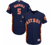 Men's Houston Astros #5 Jeff Bagwell Navy Blue Alternate Flex Base Authentic Collection 2019 World Series Bound Baseball Jersey