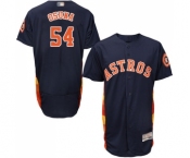 Men's Houston Astros #54 Roberto Osuna Navy Blue Alternate Flex Base Authentic Collection Baseball Jersey