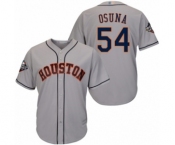 Men's Houston Astros #54 Roberto Osuna Replica Grey Road Cool Base 2019 World Series Bound Baseball Jersey