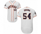 Men's Houston Astros #54 Roberto Osuna White Home Flex Base Authentic Collection 2019 World Series Bound Baseball Jersey