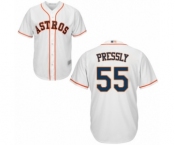 Men's Houston Astros #55 Ryan Pressly Replica White Home Cool Base Baseball Jersey