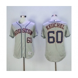 Men's Houston Astros #60 Dallas Keuchel Majestic Grey Flexbase Authentic Collection Player Jersey