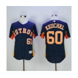 Men's Houston Astros #60 Dallas Keuchel Majestic Navy Blue Flexbase Authentic Collection Player Jersey