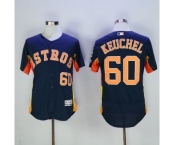 Men's Houston Astros #60 Dallas Keuchel Majestic Navy Blue Flexbase Authentic Collection Player Jersey