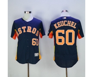 Men's Houston Astros #60 Dallas Keuchel Majestic Navy Blue Flexbase Authentic Collection Player Jersey