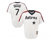 Men's Houston Astros #7 Craig Biggio Majestic White Home Cool Base Cooperstown Collection Jersey