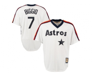 Men's Houston Astros #7 Craig Biggio Majestic White Home Cool Base Cooperstown Collection Jersey