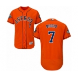 Men's Houston Astros #7 Craig Biggio Orange Alternate Flex Base Authentic Collection 2019 World Series Bound Baseball Jersey