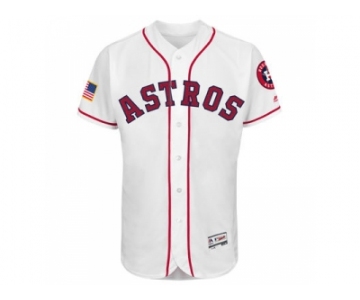 Men's Houston Astros Blank White Stitched 2016 Fashion Stars & Stripes Flex Base Baseball Jersey