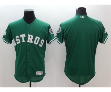 Men's Houston Astros blank Majestic Green Celtic Flexbase Authentic Collection Jersey