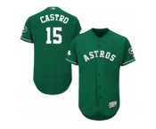 Men's Majestic Houston Astros #15 Jason Castro Green Celtic Flexbase Authentic Collection MLB Jersey