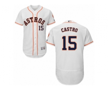 Men's Majestic Houston Astros #15 Jason Castro White Flexbase Authentic Collection MLB Jersey