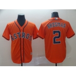 Men's Majestic Houston Astros #2 Alex Bregman Orange Cool Base MLB Jersey