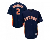 Men's Majestic Houston Astros #2 Alex Bregman Replica Navy Blue Alternate Cool Base MLB Jersey