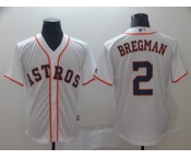 Men's Majestic Houston Astros #2 Alex Bregman White Cool Base MLB Jersey