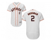 Men's Majestic Houston Astros #2 Alex Bregman White Flexbase Authentic Collection MLB Jersey