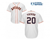 Men's Majestic Houston Astros #20 Preston Tucker Replica White Home Cool Base MLB Jersey