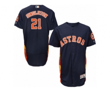 Men's Majestic Houston Astros #21 Jon Singleton Navy Blue Flexbase Authentic Collection MLB Jersey