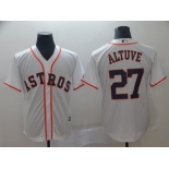 Men's Majestic Houston Astros #27 Jose Altuve White Cool Base MLB Jersey