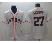 Men's Majestic Houston Astros #27 Jose Altuve White Cool Base MLB Jersey