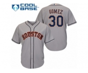 Men's Majestic Houston Astros #30 Carlos Gomez Replica Grey Road Cool Base MLB Jersey