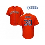 Men's Majestic Houston Astros #30 Carlos Gomez Replica Orange Alternate Cool Base MLB Jersey