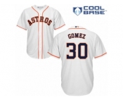 Men's Majestic Houston Astros #30 Carlos Gomez Replica White Home Cool Base MLB Jersey