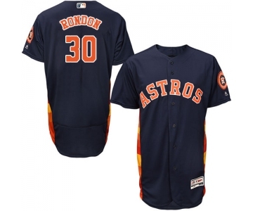 Men's Majestic Houston Astros #30 Hector Rondon Navy Blue Alternate Flex Base Authentic Collection MLB Jersey