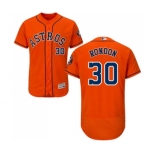 Men's Majestic Houston Astros #30 Hector Rondon Orange Alternate Flex Base Authentic Collection MLB Jersey