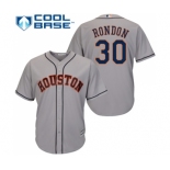 Men's Majestic Houston Astros #30 Hector Rondon Replica Grey Road Cool Base MLB Jersey