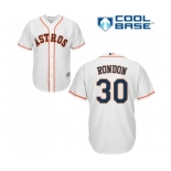 Men's Majestic Houston Astros #30 Hector Rondon Replica White Home Cool Base MLB Jersey