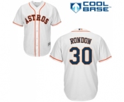 Men's Majestic Houston Astros #30 Hector Rondon Replica White Home Cool Base MLB Jersey