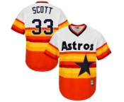 Men's Majestic Houston Astros #33 Mike Scott Authentic Orange Cooperstown MLB Jersey