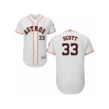 Men's Majestic Houston Astros #33 Mike Scott White Flexbase Authentic Collection MLB Jersey