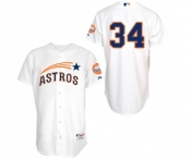 Men's Majestic Houston Astros #34 Nolan Ryan Authentic White 1965 Turn Back The Clock MLB Jersey