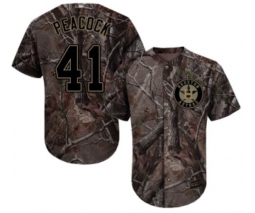 Men's Majestic Houston Astros #41 Brad Peacock Authentic Camo Realtree Collection Flex Base MLB Jersey