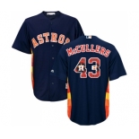 Men's Majestic Houston Astros #43 Lance McCullers Authentic Navy Blue Team Logo Fashion Cool Base MLB Jersey