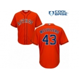 Men's Majestic Houston Astros #43 Lance McCullers Authentic Orange Alternate Cool Base MLB Jersey