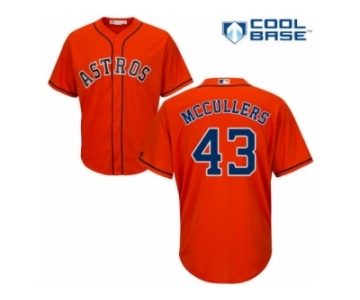 Men's Majestic Houston Astros #43 Lance McCullers Authentic Orange Alternate Cool Base MLB Jersey