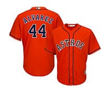 Men's Majestic Houston Astros #44 Alvarez Replica Orange Cool Base MLB Jersey